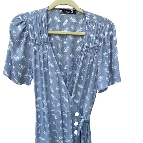 C'est Moi Summer Wrap Maxi Dress Sz Large - Picture 3 of 3